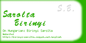 sarolta birinyi business card